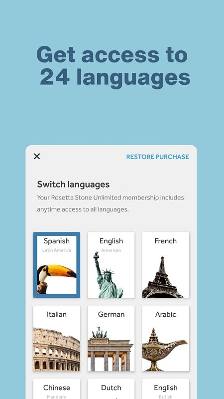 Schermata Rosetta Stone: Learn Languages 2