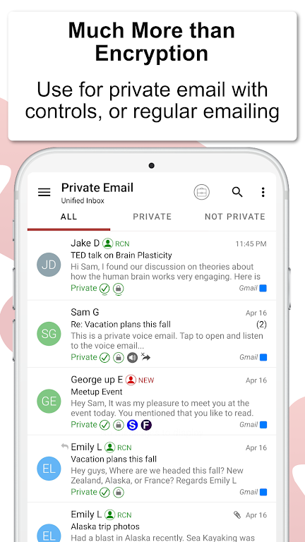 EPRIVO Private Email w& Voice স্ক্রিনশট 1