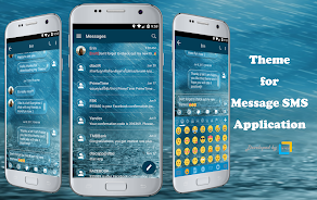 SMS Messages Bubble Rain Theme Captura de tela 0