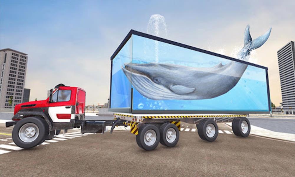 Sea Animal Transporter 2018: Truck Simulator Game Ekran Görüntüsü 1