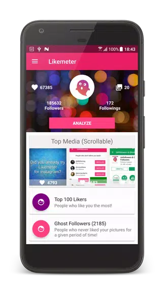 Likes & Ghost Followers for Instagram 스크린샷 0