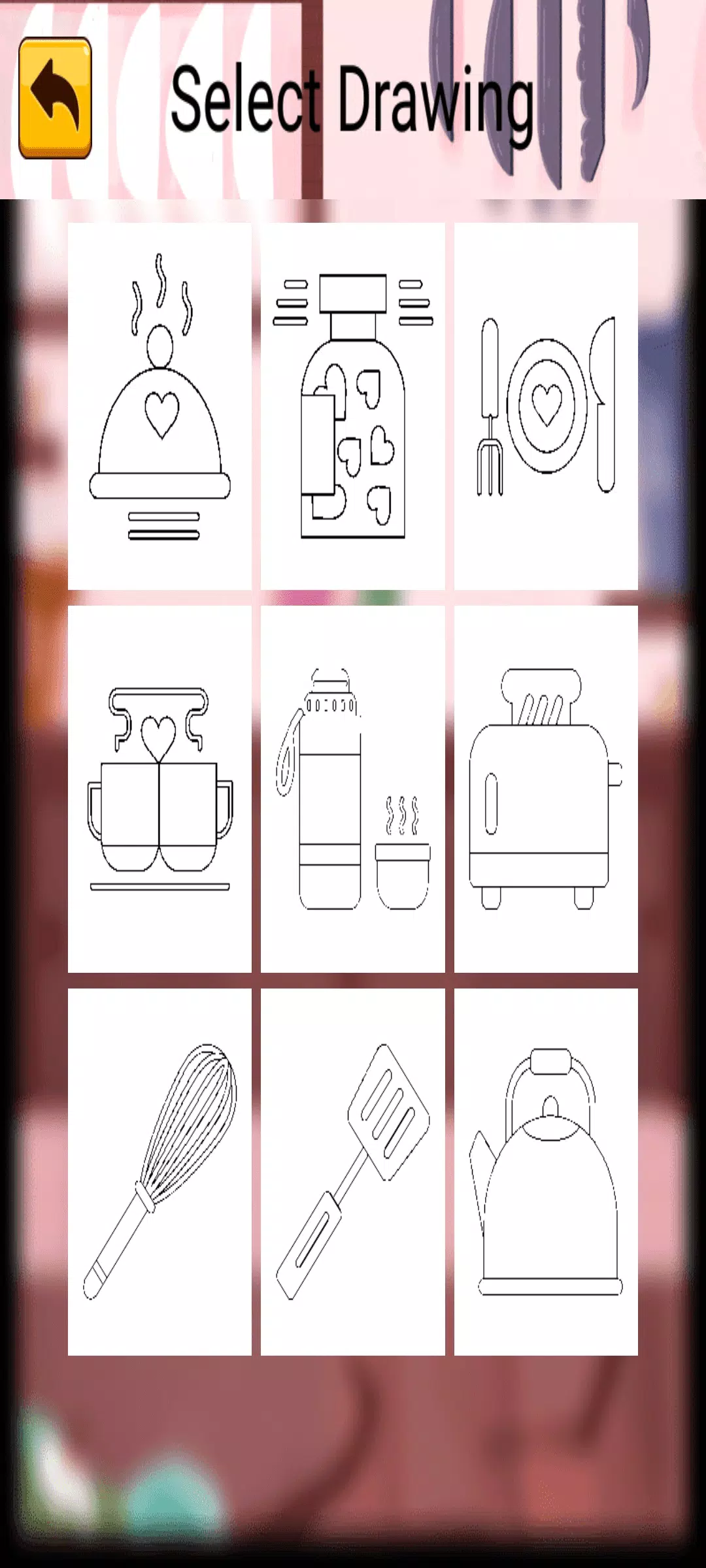 Coloring Kitchen Tools 스크린샷 2