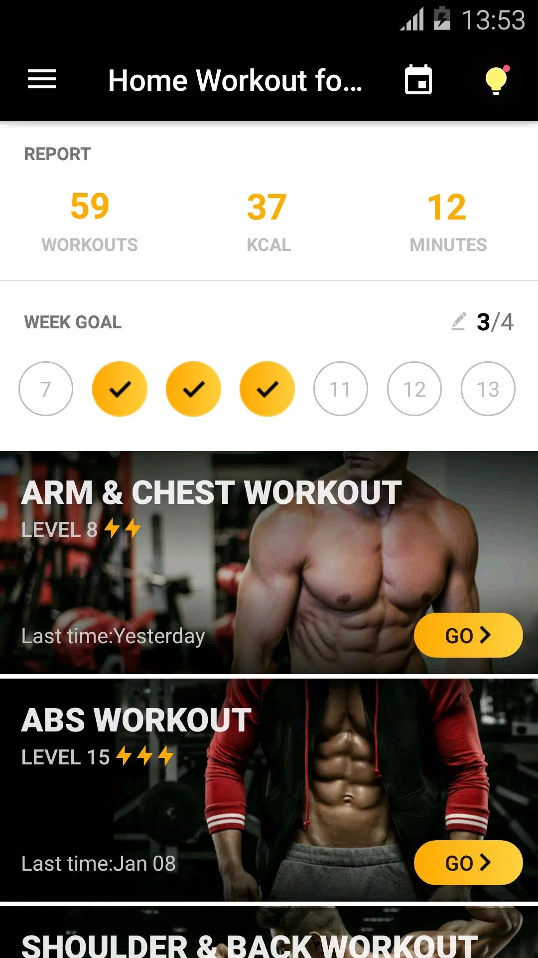 Home Workout for Men Screenshot 0