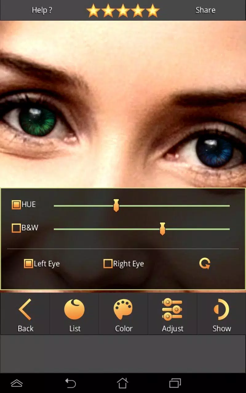 FoxEyes - Change Eye Color Captura de pantalla 3