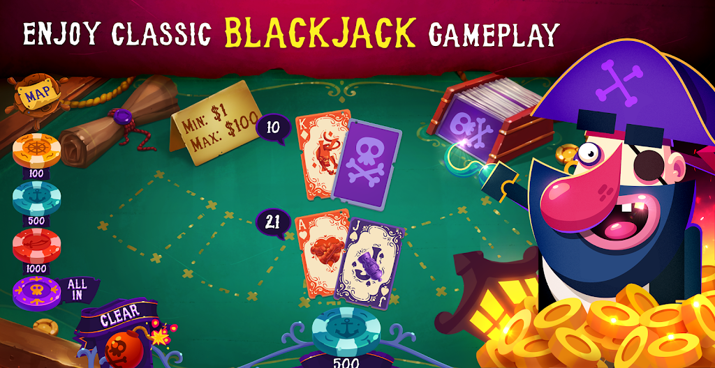 Schermata Pirates: Blackjack Free 21 ⚓ 0