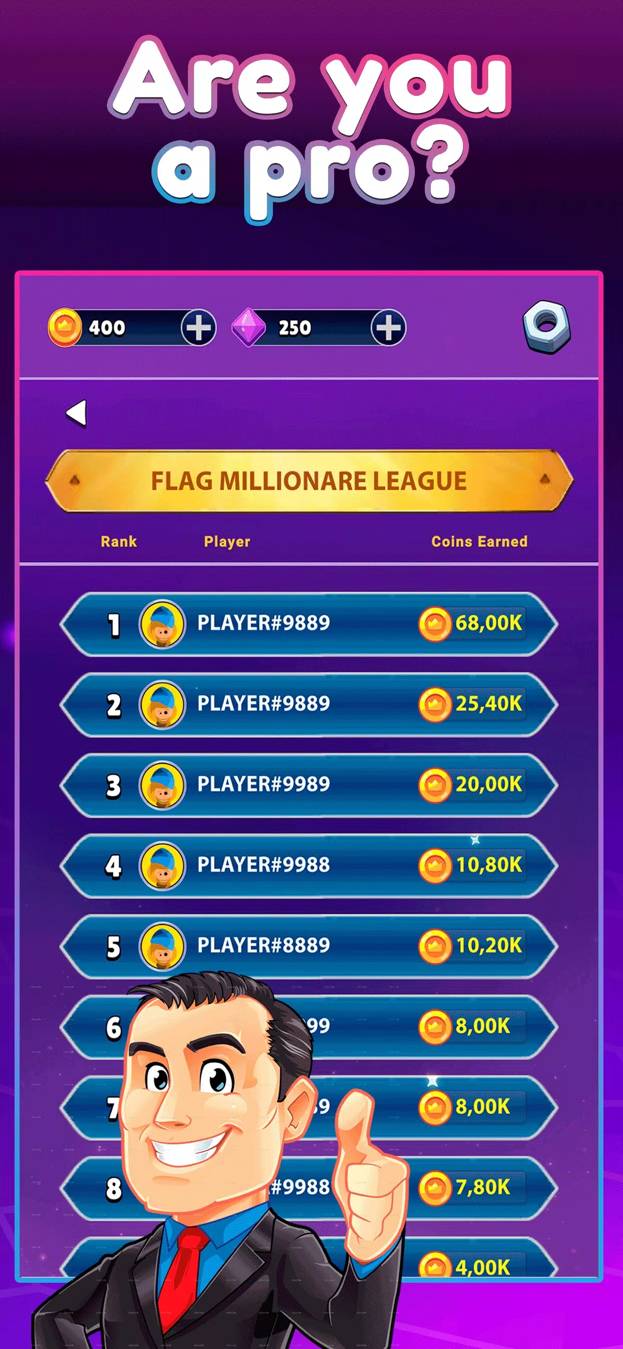 Millionaire Trivia : Game Quiz ဖန်သားပြင်ဓာတ်ပုံ 2