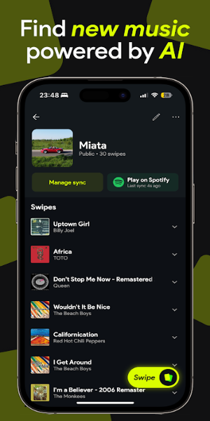 Swipefy for Spotify スクリーンショット 0