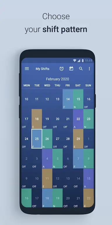 Shift Work Schedule Calendar Screenshot 0