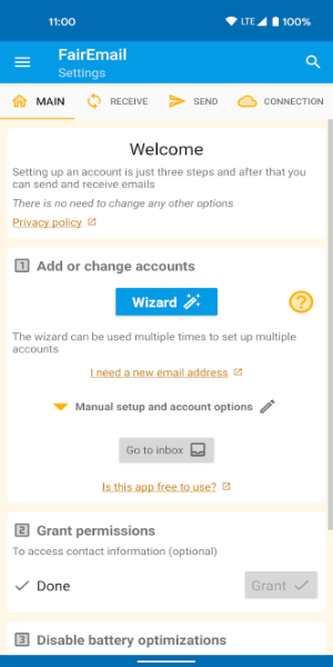 FairEmail, privacy aware email Ảnh chụp màn hình 0