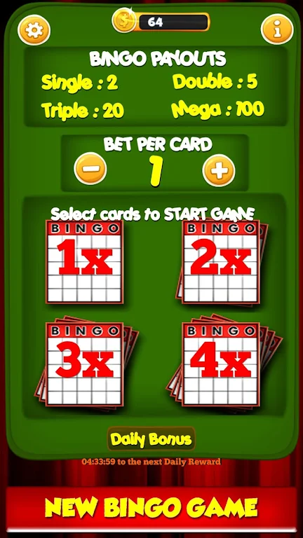 New Bingo Cards Game Free ภาพหน้าจอ 1