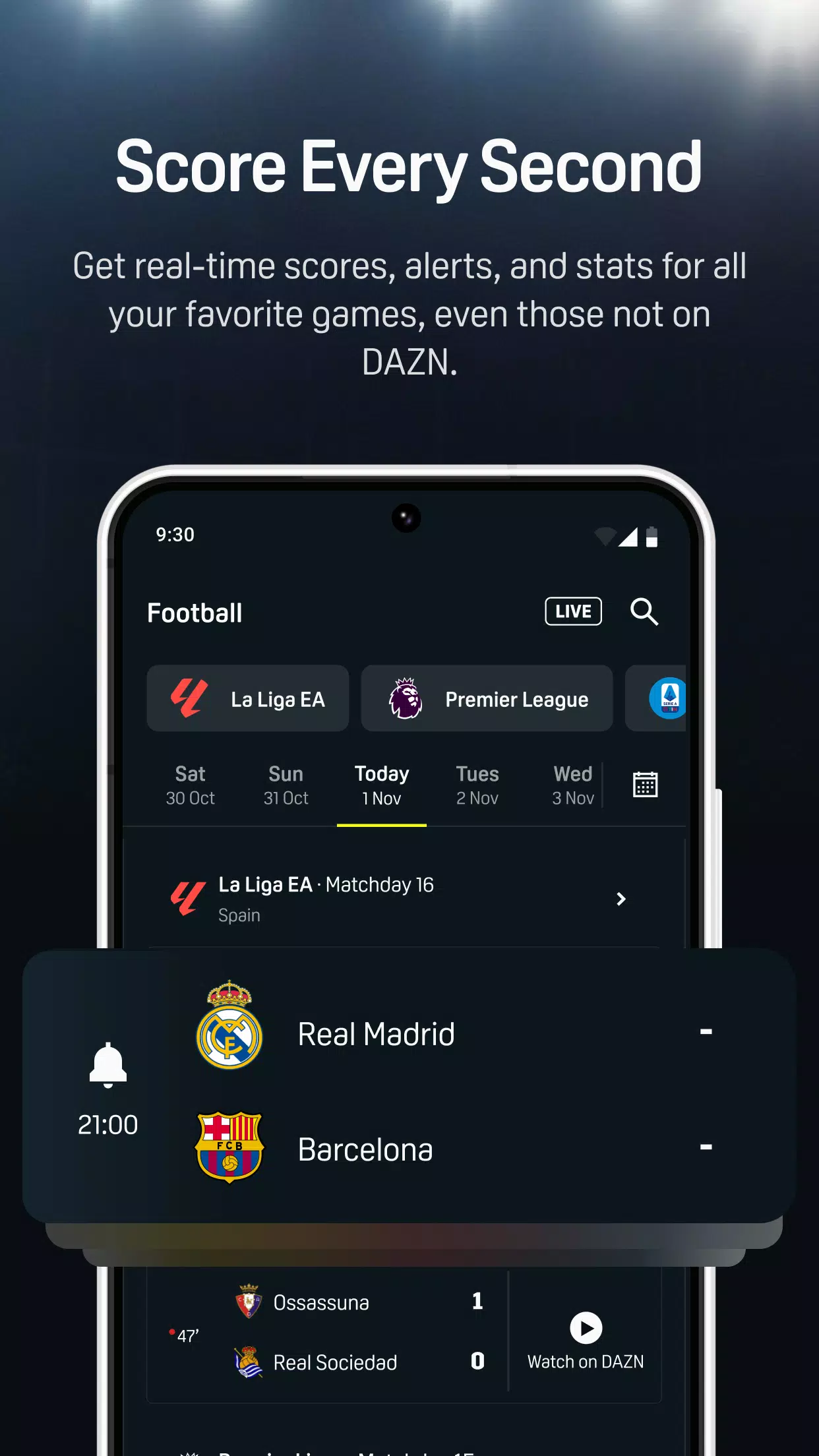 DAZN - Sports en direct Capture d'écran 3