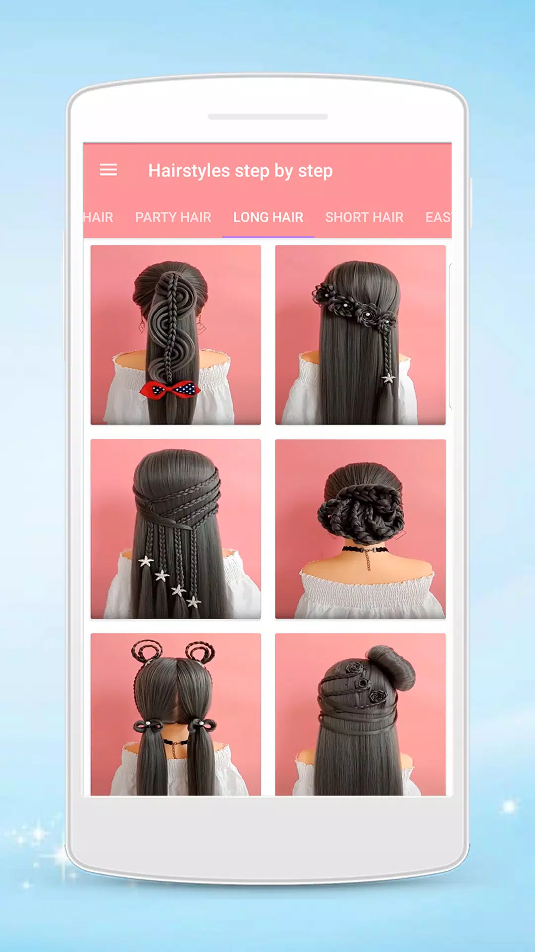 Hairstyles step by step Schermafbeelding 0