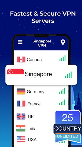 Singapore VPN - Free, Fast & Secure Captura de pantalla 1