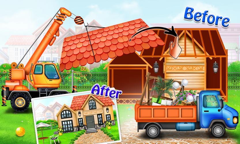 Build Town House with Trucks ภาพหน้าจอ 2