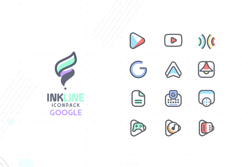 InkLine Icon Pack Mod Tangkapan skrin 1