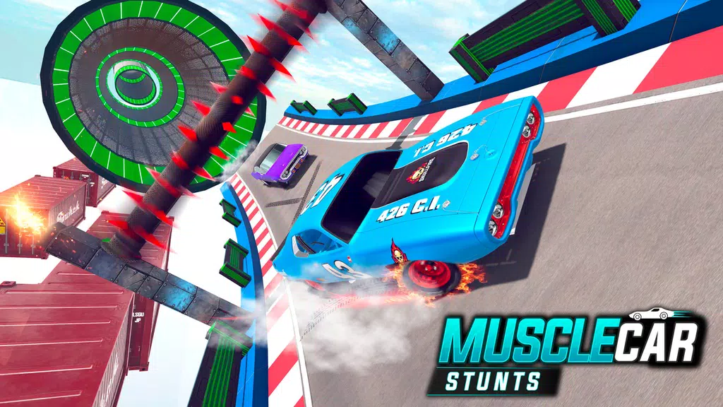 Muscle Car Stunts - Ramp Car স্ক্রিনশট 3