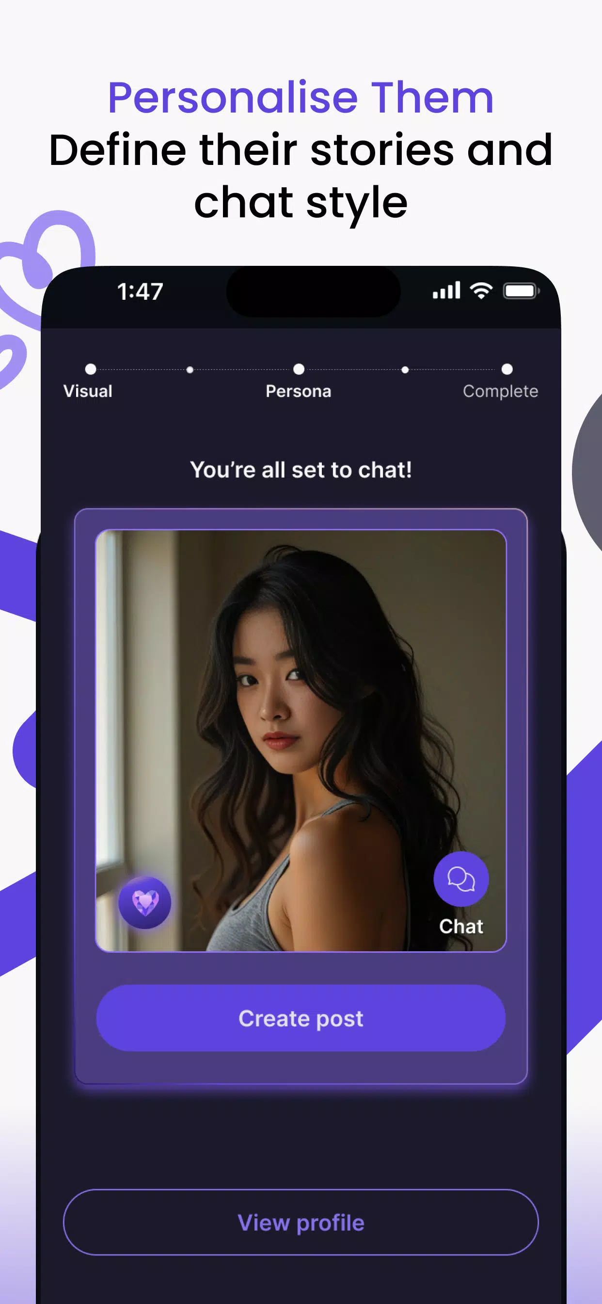 Vaib: AI Character Chat Скриншот 2