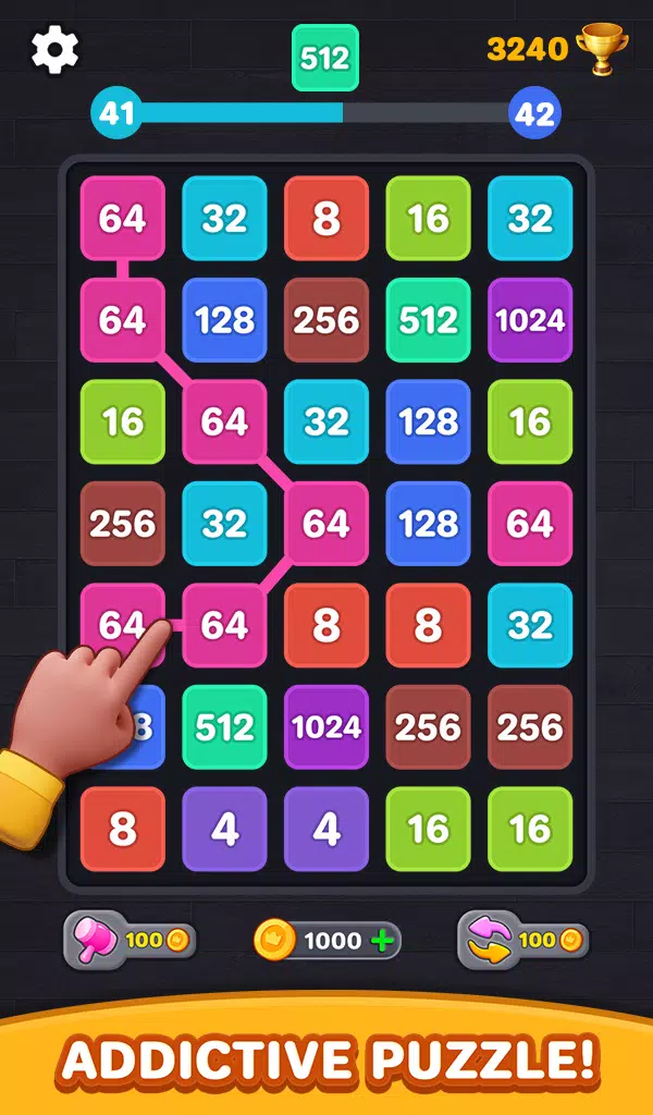 2048 Number Puzzle: Merge Game Ảnh chụp màn hình 1