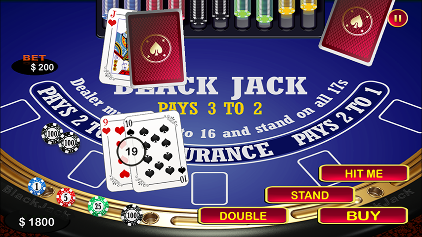 Blackjack 21 Black Jack Table ဖန်သားပြင်ဓာတ်ပုံ 0