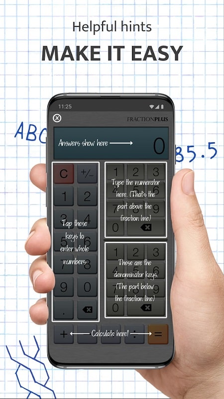 Calculatrice de Fraction Plus Capture d'écran 2