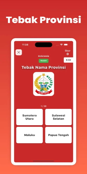 Tebak Nama Negara & Provinsi スクリーンショット 2