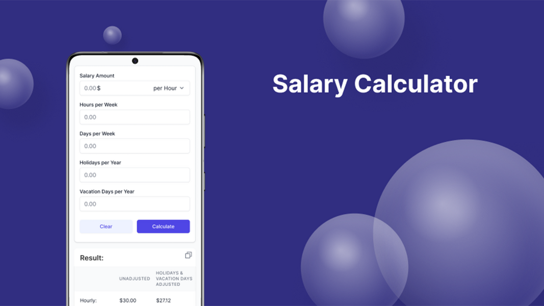 Salary Calculator Capture d'écran 2