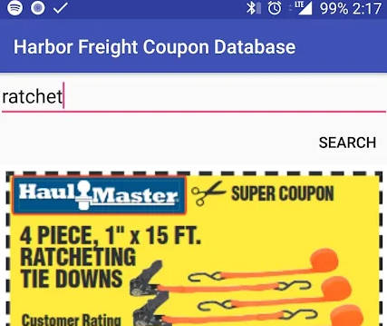 Harbor Freight Coupon Database - HFQPDB Скриншот 0