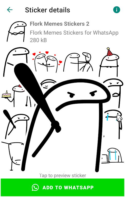 Flork memes stickers WASticker Ekran Görüntüsü 3