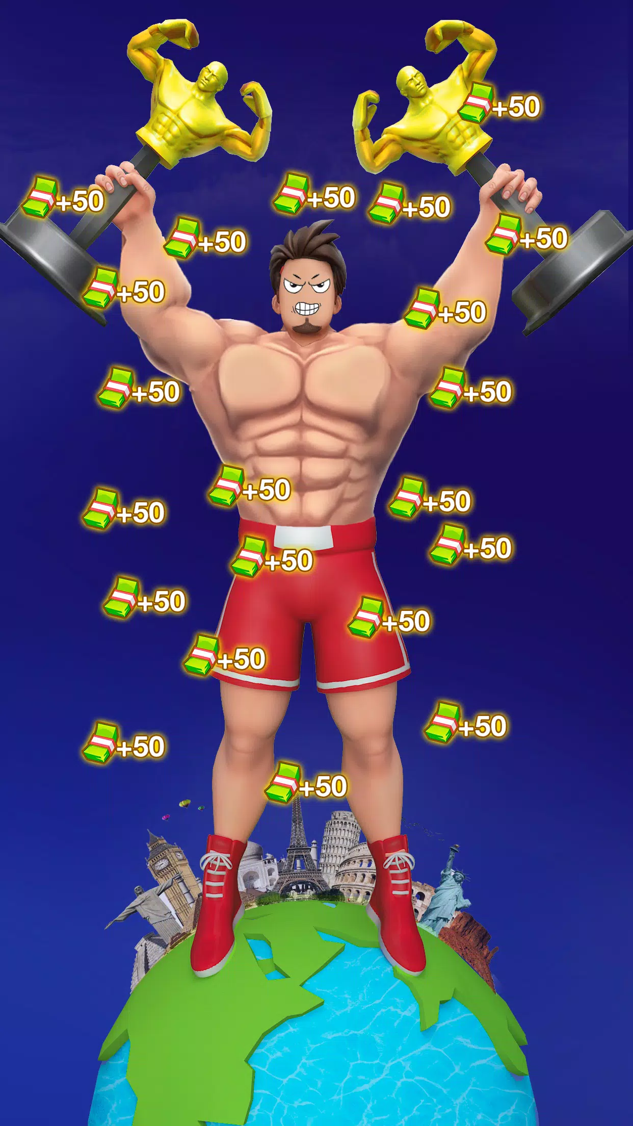 Gym Clicker Hero: Idle Muscles Schermafbeelding 1