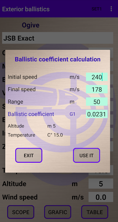 External ballistics calculator スクリーンショット 3