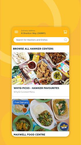 WhyQ Shiok Hawker Delivery Captura de tela 1