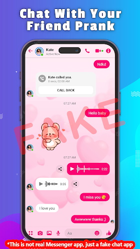 Fake Chat - Prank Message Captura de pantalla 1