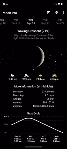 My Moon Phase - Lunar Calendar Ảnh chụp màn hình 2