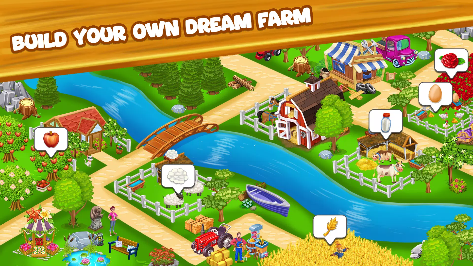 Farm Day Farming Offline Games Ekran Görüntüsü 1