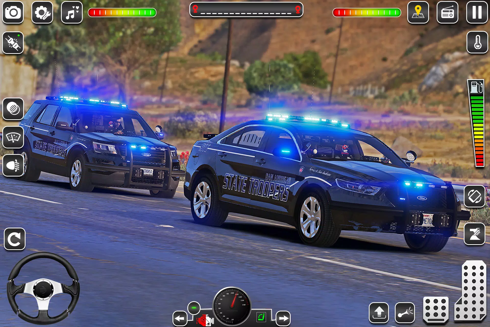 US Police Car Chase Game 3D Ekran Görüntüsü 1