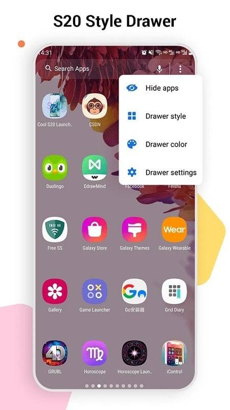 SO S20 Launcher for Galaxy S Ảnh chụp màn hình 3