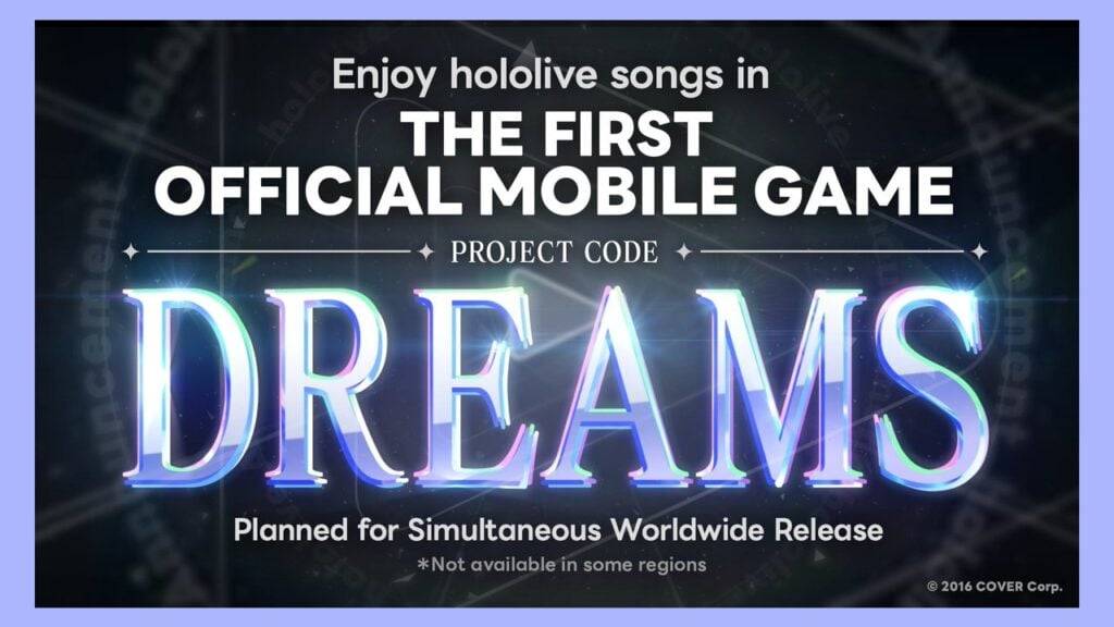 Hololive annonce ses premiers rêves de jeu mobile mondial