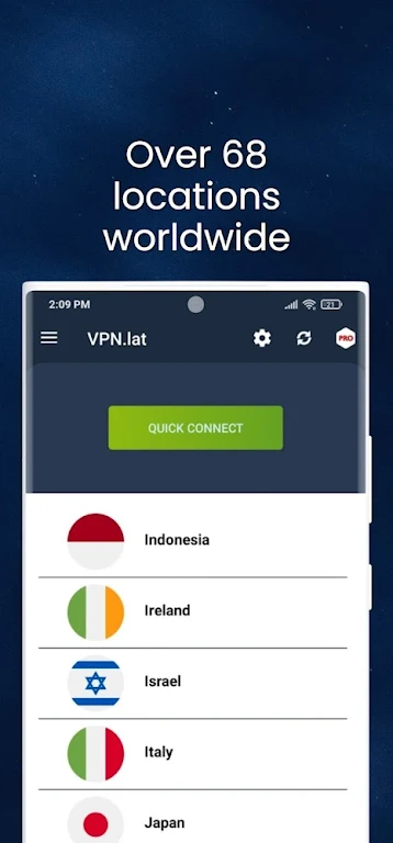 VPN lat : Unlimited Proxy स्क्रीनशॉट 2