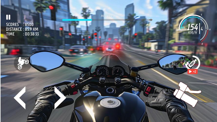 Traffic Bike: Driving City 3D Schermafbeelding 0