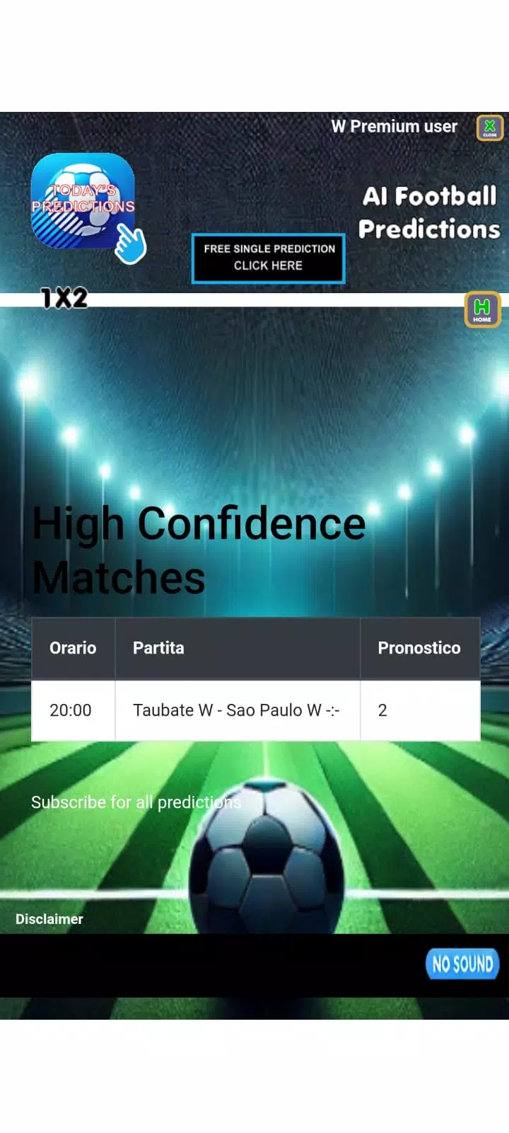 Ai football predictions Capture d'écran 2