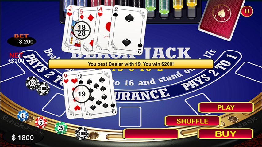 Blackjack 21 Black Jack Table ဖန်သားပြင်ဓာတ်ပုံ 1