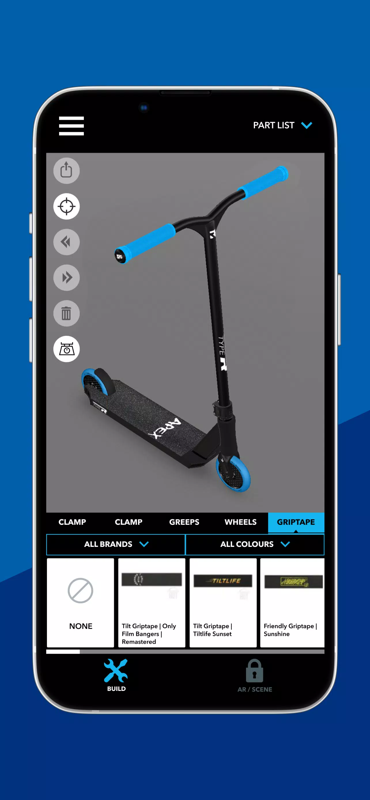 Scooter 3D custom builder Schermafbeelding 2