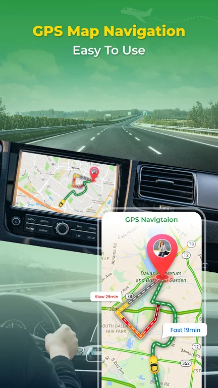 GPS Earth Map Voice Navigation Скриншот 1