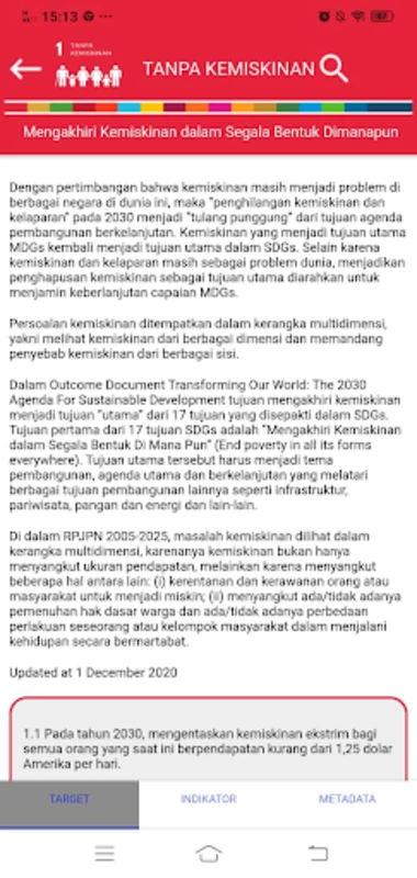 SDG Metadata Indonesia Schermafbeelding 2