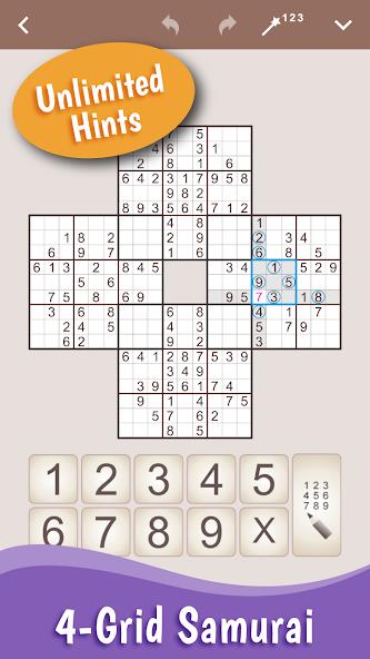 MultiSudoku: Samurai Sudoku Mod Capture d'écran 1