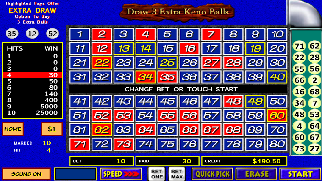 Draw 3 Extra Keno Balls স্ক্রিনশট 1