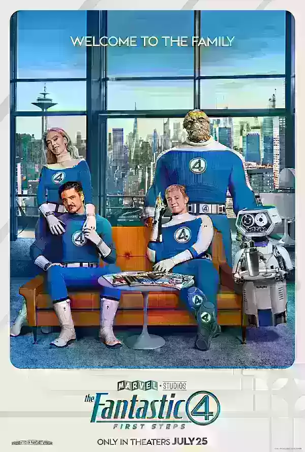 Galactus tehdidinin ortasında fantastik dört römorkta aydınlatılmış gümüş sörfçü