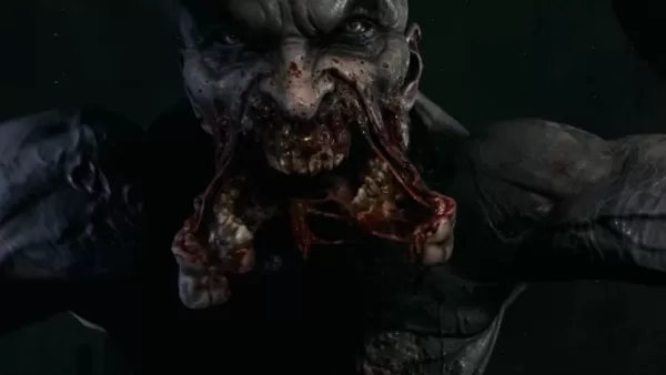 A still of Dying Light: The Beast gameplay where a large zombie has lunged at the player character