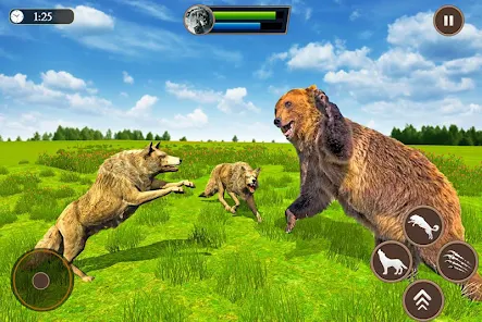 Wolf Simulator Family Sim 3D স্ক্রিনশট 1