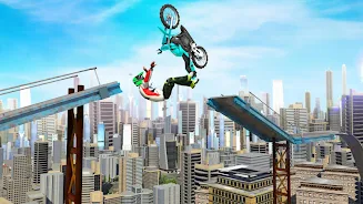 Bike Stunts 3D - Rooftop Chall Captura de pantalla 3